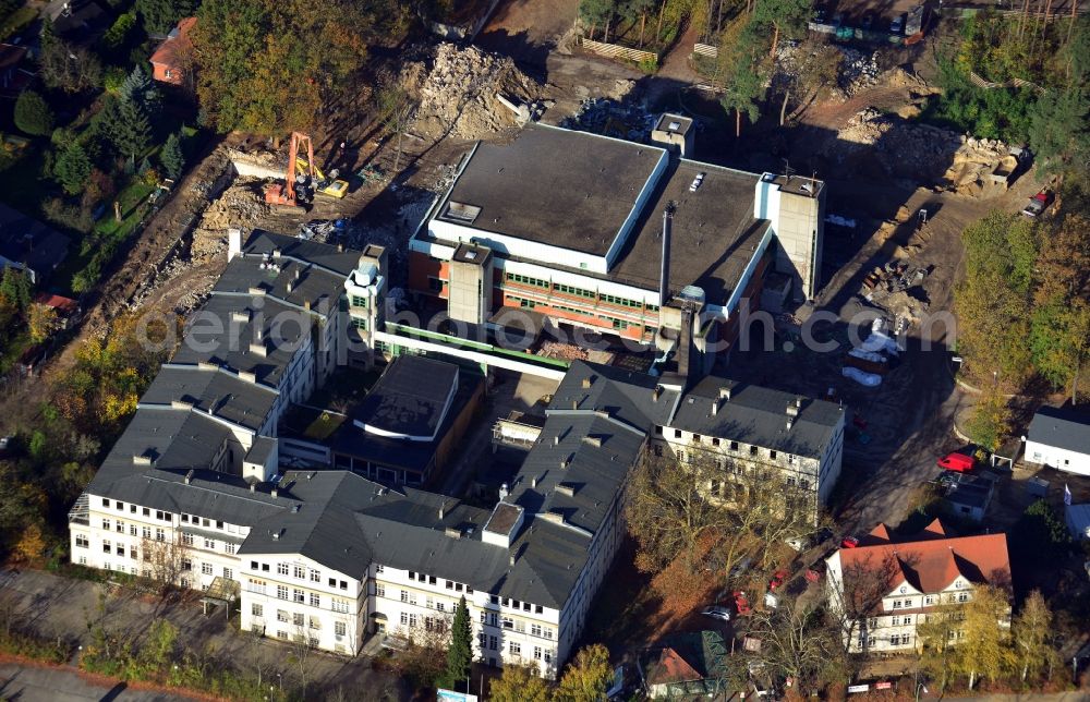 Aerial image Berlin OT Dahlem - View of the new construction project Oskar-Helene-Park in the district of Dahlem in Berlin