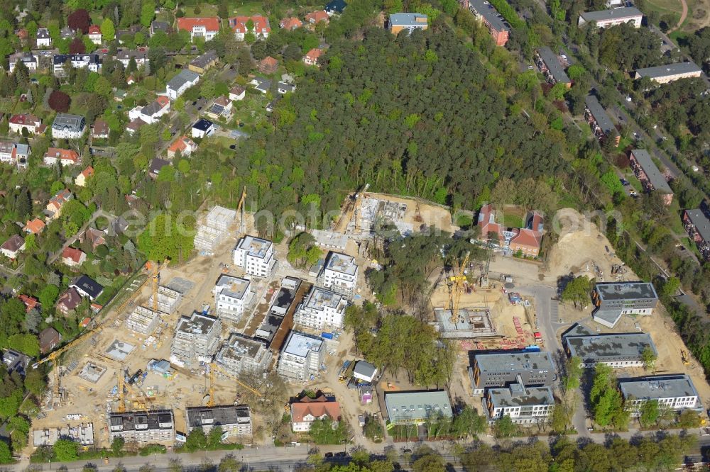 Berlin, Dahlem from the bird's eye view: View of the new construction project Oskar-Helene-Park in the district of Dahlem in Berlin