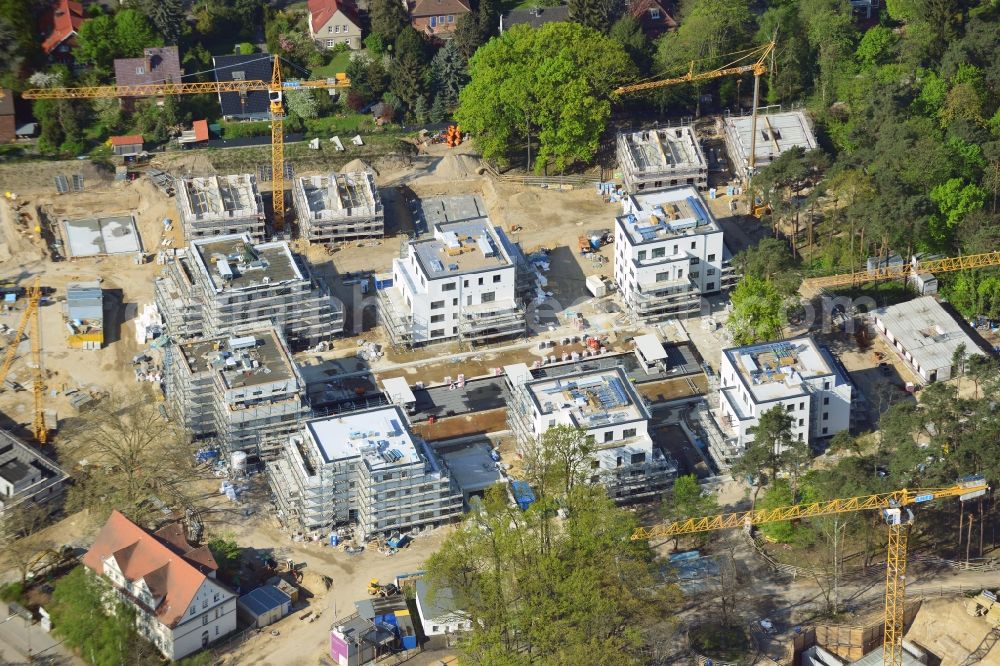 Aerial photograph Berlin, Dahlem - View of the new construction project Oskar-Helene-Park in the district of Dahlem in Berlin