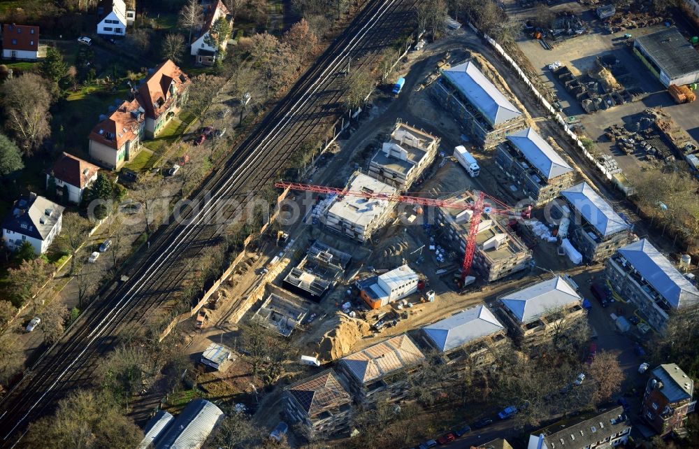 Berlin OT Zehlendorf from the bird's eye view: View of the new construction project Seydyard Zehlendorf in Berlin