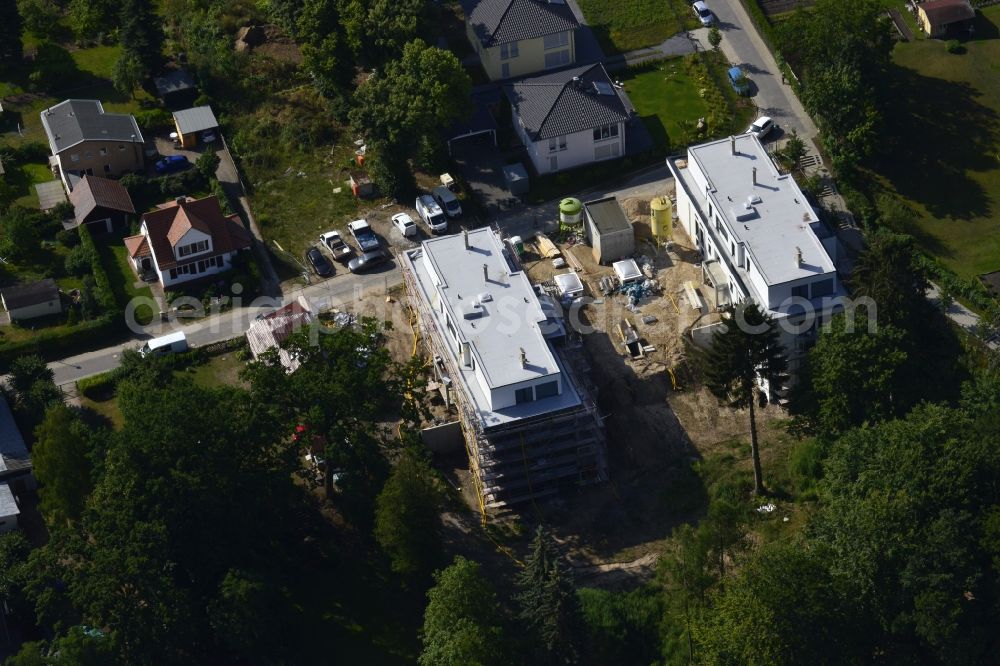 Aerial image Altenhof, Schorfheide - View of the new construction project Sports and wellness hotel Werbellinsee in the district Altenhof in Schorfheide in the state Brandenburg