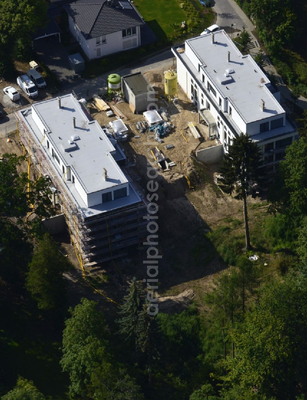 Aerial photograph Altenhof, Schorfheide - View of the new construction project Sports and wellness hotel Werbellinsee in the district Altenhof in Schorfheide in the state Brandenburg