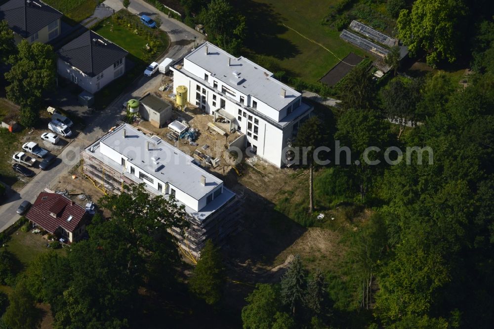 Altenhof, Schorfheide from the bird's eye view: View of the new construction project Sports and wellness hotel Werbellinsee in the district Altenhof in Schorfheide in the state Brandenburg