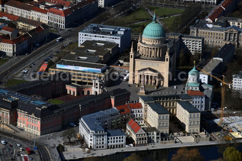 Aerial image Potsdam - New construction project Stadtschlossensemble in Potsdam in the state Brandenburg