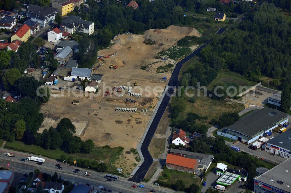 Aerial image Berlin OT Mahlsdorf - View of the new construction project Living in the old Mahlsdorf in Berlin