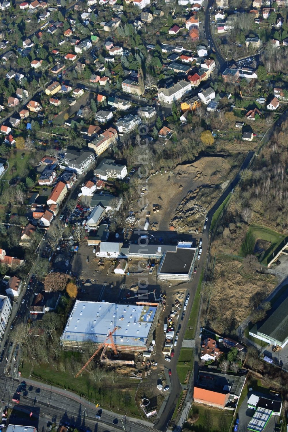 Aerial photograph Berlin Mahlsdorf - View of the new construction project Living in the old Mahlsdorf in Berlin