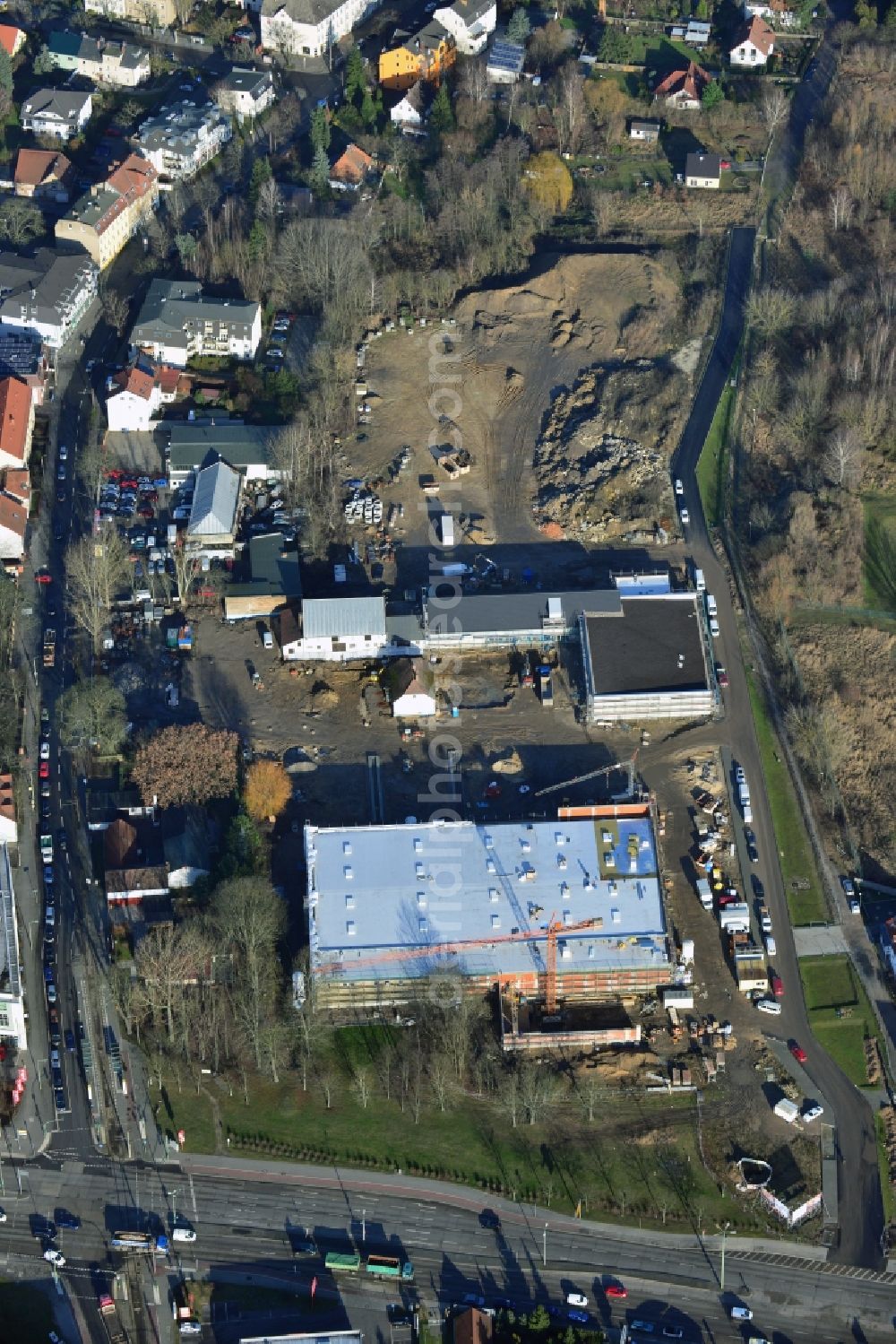 Aerial photograph Berlin Mahlsdorf - View of the new construction project Living in the old Mahlsdorf in Berlin