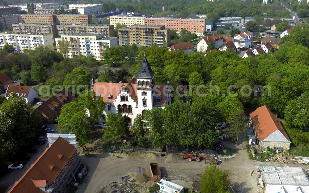 Halle (Saale) OT Neustadt from the bird's eye view: View of the new construction project Living at the Castle Passendorf in the district of Neustadt in Halle ( Saale ) in the state Saxony-Anhalt