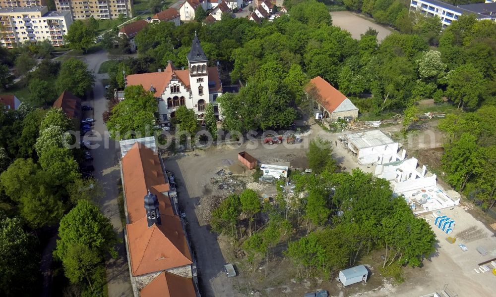 Aerial image Halle (Saale) OT Neustadt - View of the new construction project Living at the Castle Passendorf in the district of Neustadt in Halle ( Saale ) in the state Saxony-Anhalt