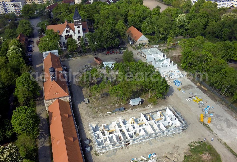 Aerial photograph Halle (Saale) OT Neustadt - View of the new construction project Living at the Castle Passendorf in the district of Neustadt in Halle ( Saale ) in the state Saxony-Anhalt