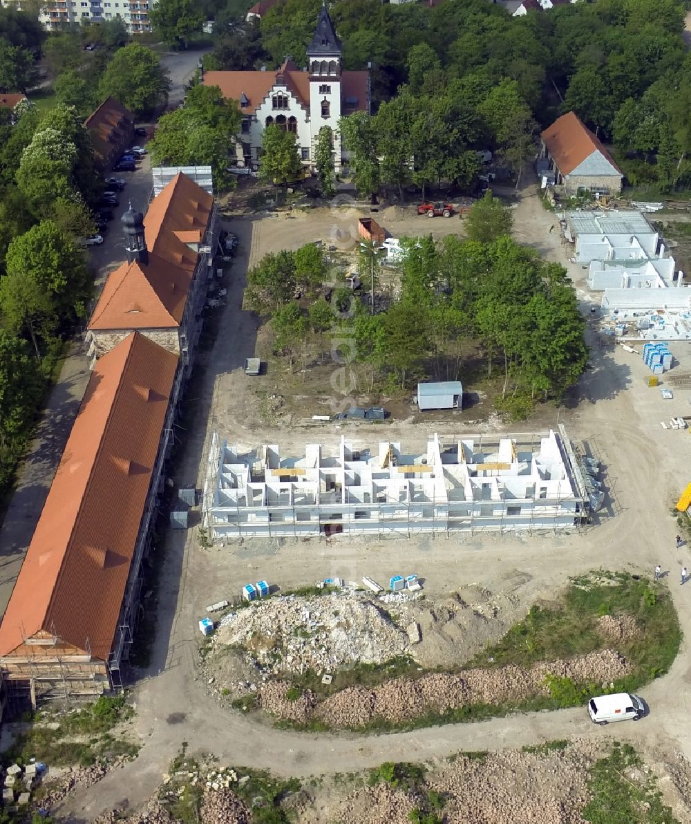 Halle (Saale) OT Neustadt from above - View of the new construction project Living at the Castle Passendorf in the district of Neustadt in Halle ( Saale ) in the state Saxony-Anhalt