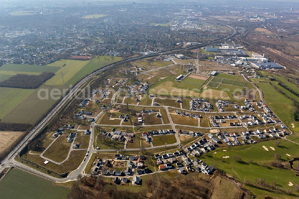 Dortmund OT Brackel from above - New settlement house - residential Hohenbuschei In Dortmund - Brackelmann in North Rhine-Westphalia