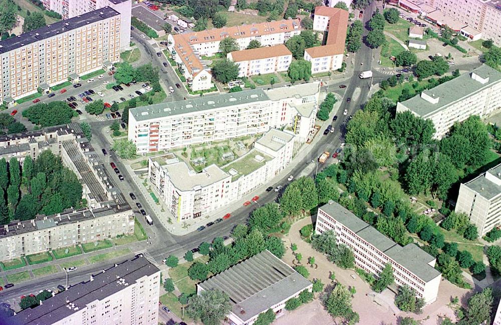 Berlin-Hohenschönhausen from above - Neubausiedlung an der Gehrenseestraße in Berlin-Hohenschönhausen.