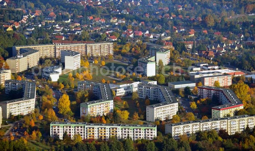 Haldensleben from above - View of a residential area in Haldensleben in Saxony-Anhalt