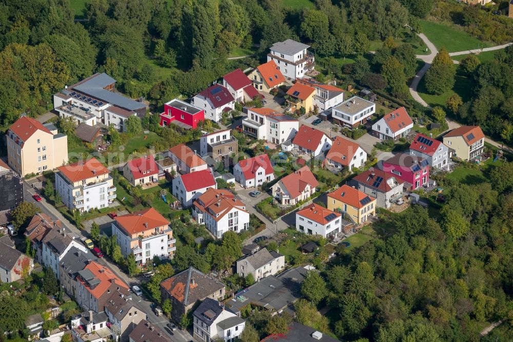 Aerial image Dortmund - View of the housing estate at the Tremoniabogen in Dortmund in the state of North Rhine-Westphalia