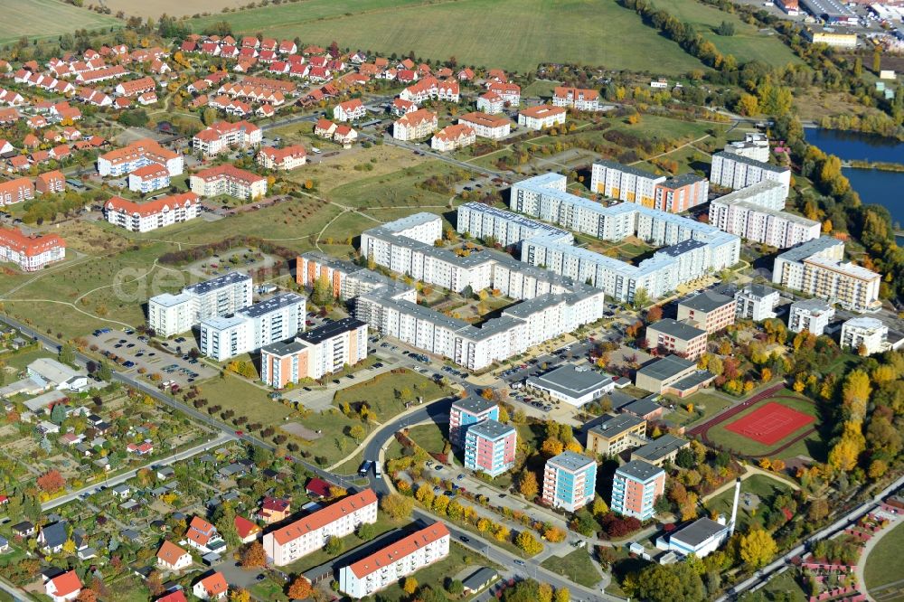 Aerial image Wernigerode - View of a residential area in Wernigerode in Saxony-Anhalt