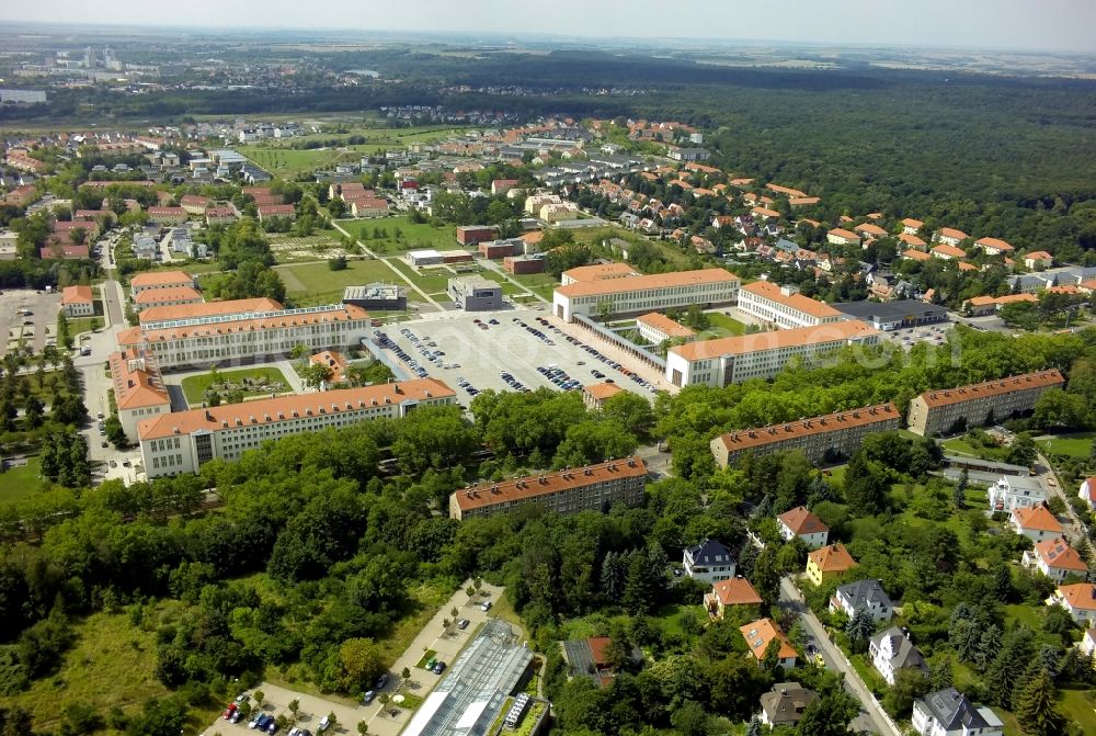 Halle (Saale) from above - New buildings at the Technology Park Weinberg campus in Halle (Saale) in Saxony-Anhalt