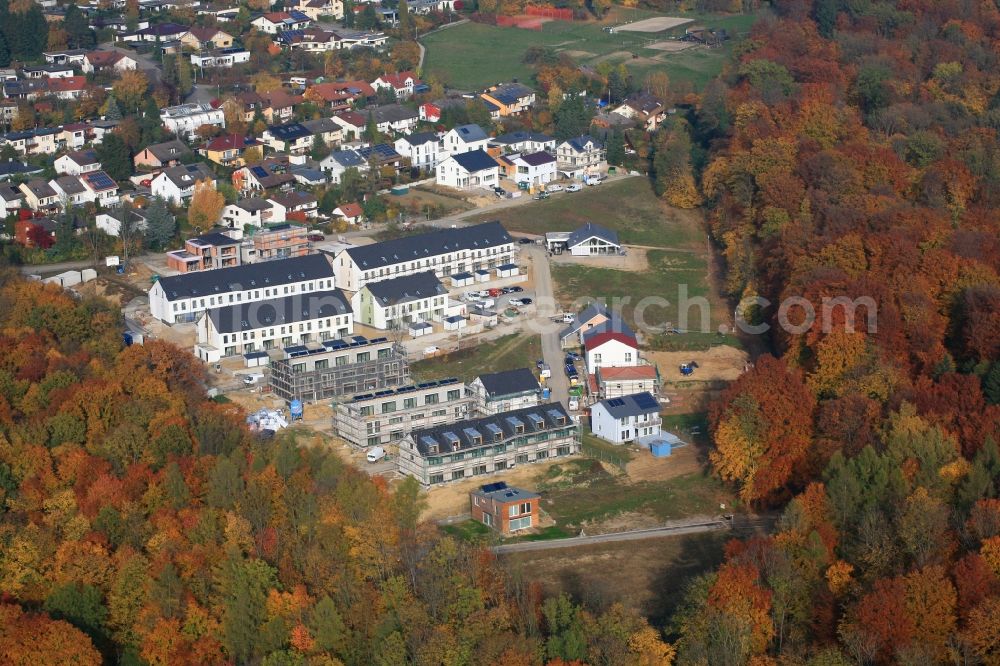 Grenzach-Wyhlen from the bird's eye view: New buildings in the residential area Neufeld Sued in Grenzach-Wyhlen in Baden -Wuerttemberg