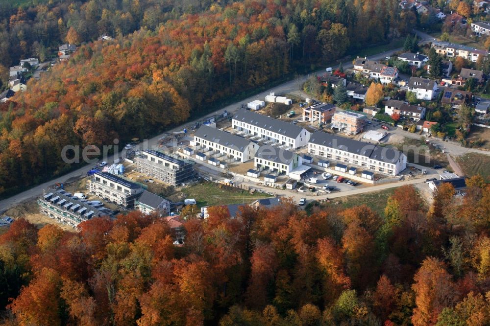 Grenzach-Wyhlen from above - New buildings in the residential area Neufeld Sued in Grenzach-Wyhlen in Baden -Wuerttemberg