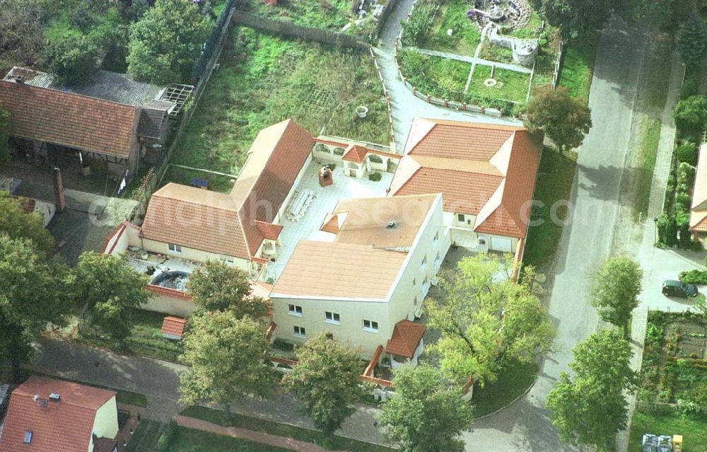 Aerial image Nedlitz / BRB - Neubauvilla an der Lindenallee in Nedlitz (nordöstlich von Zerbst) in Sachsen - Anhalt.