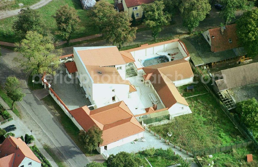 Aerial image Nedlitz / BRB - Neubauvilla an der Lindenallee in Nedlitz (nordöstlich von Zerbst) in Sachsen - Anhalt.