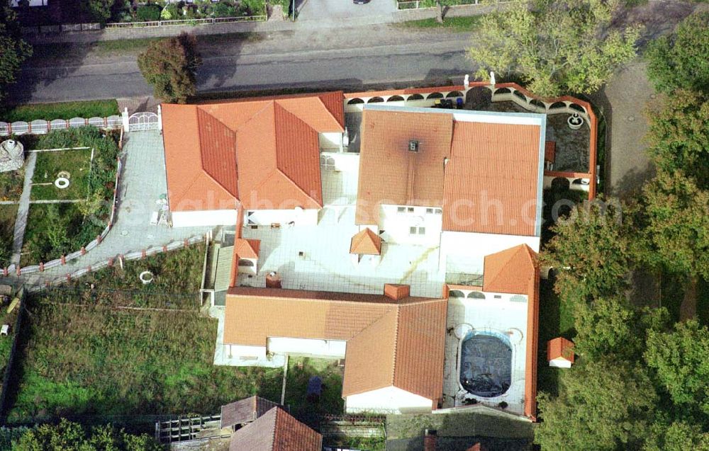 Aerial image Nedlitz / BRB - Neubauvilla an der Lindenallee in Nedlitz (nordöstlich von Zerbst) in Sachsen - Anhalt.