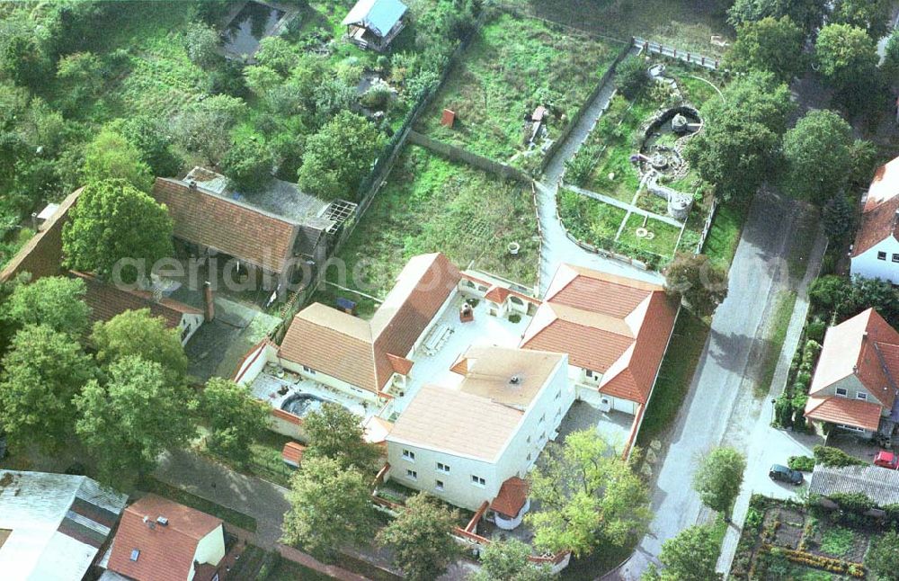 Aerial image Nedlitz / BRB - Neubauvilla an der Lindenallee in Nedlitz (nordöstlich von Zerbst) in Sachsen - Anhalt.