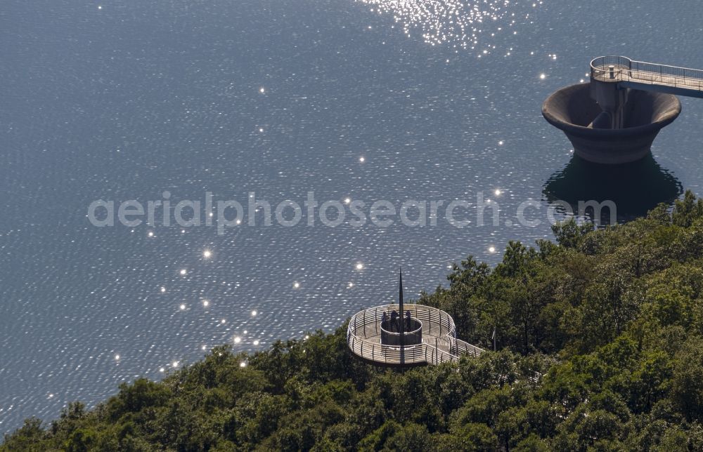 Attendorn from above - The lake Bigge in North Rhine-Westphalia