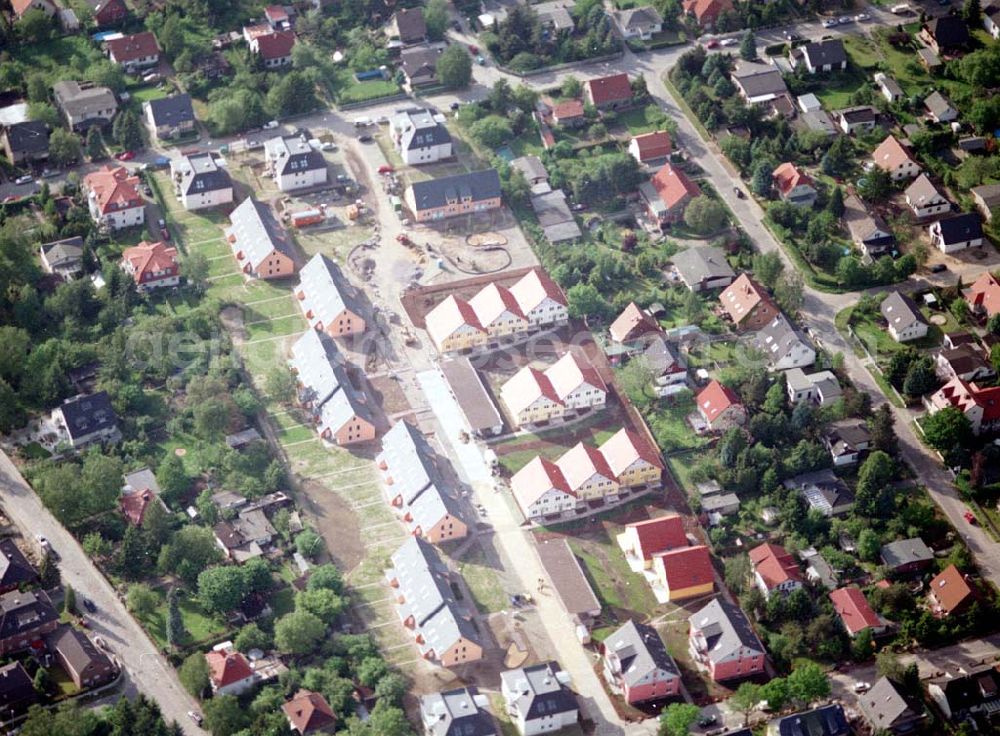 Aerial image Berlin-Marzahn - Neue Einfamilienhäuser der Wohnungsgenossenschaft Marzahn