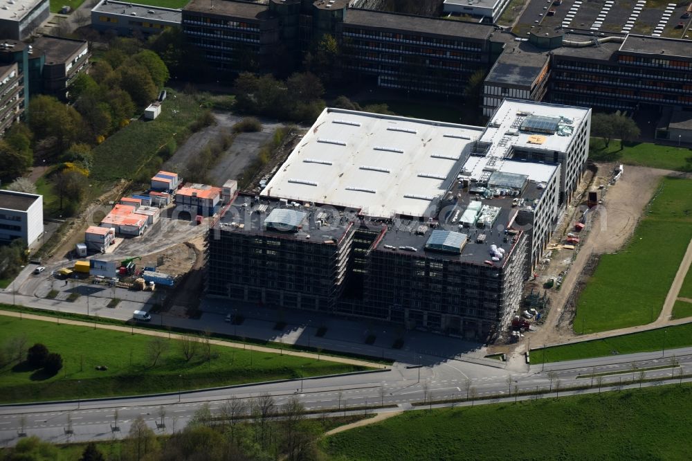 Aerial photograph Aachen - New research building at the RWTH Aachen Campus, here the Cluster production technology on campus Boulevard in Aachen in the state North Rhine-Westphalia