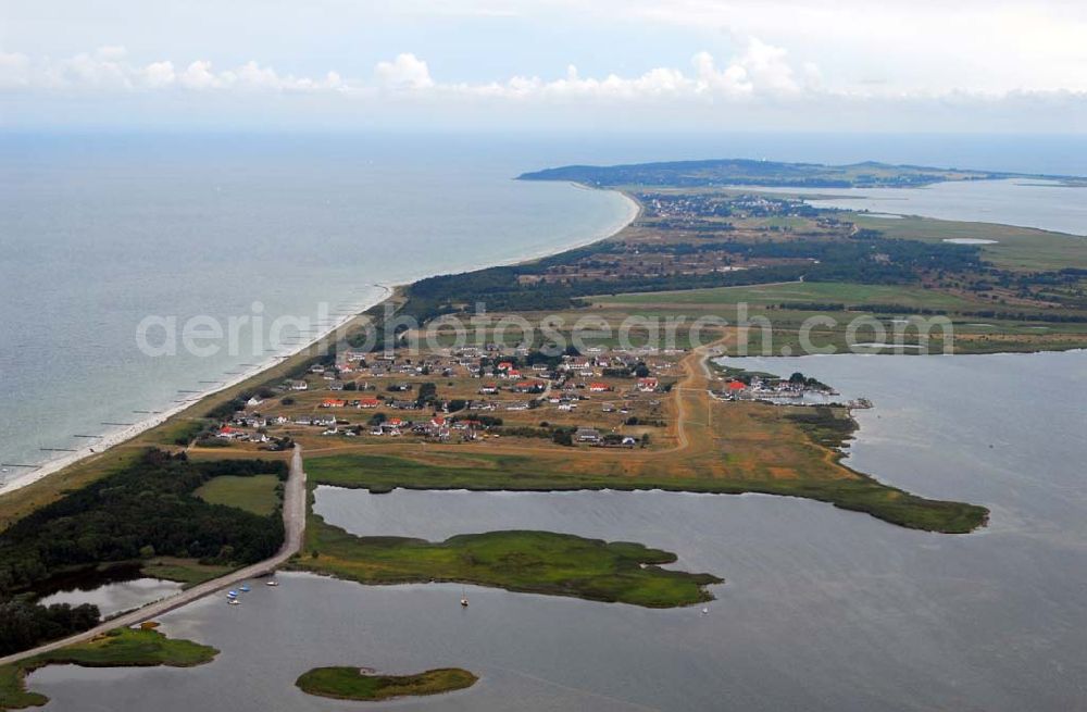 Hiddensee (Rügen) from the bird's eye view: Neuendorf auf Hiddensee.