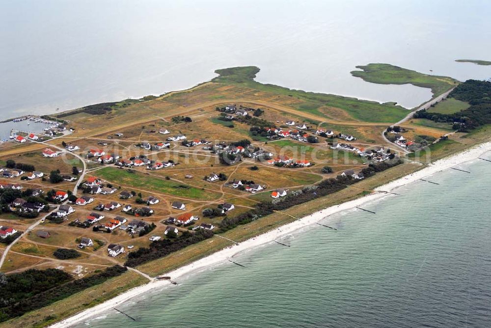 Neuendorf auf Hiddensee from the bird's eye view: Neuendorf auf der Insel Hiddensee.