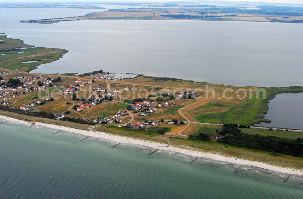 Neuendorf auf Hiddensee from the bird's eye view: Neuendorf auf der Insel Hiddensee.