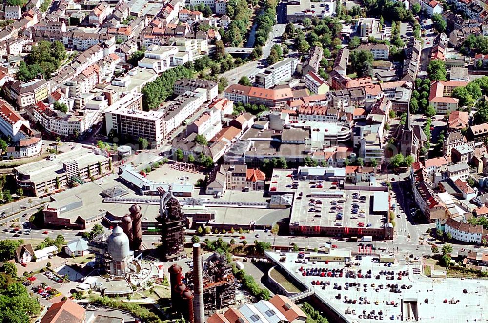 Neuenkirchen / Saarland from above - Neuenkirchen / Saarland Blick auf das Saarpark-Center (ECE-Center) in Neuenkirchen / Saarland 03.09.03