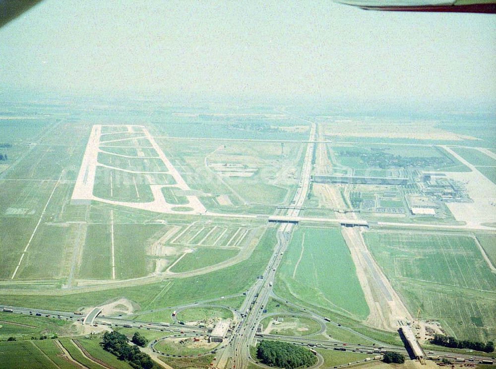 Leipzig - Schkeuditz from above - Neuer Flughafen Leipzig - Schkeuditz