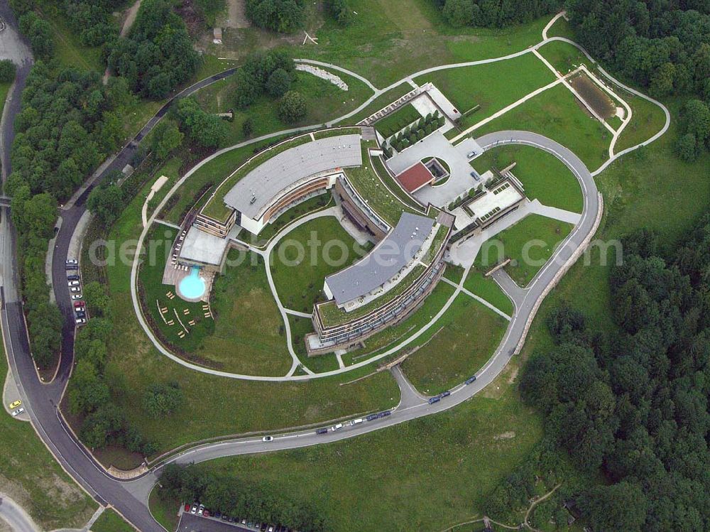 Aerial image Berchtesgaden - Blick auf das neuerbaute InterContinental Hotel auf dem Obersalzberg 4km von Berchtesgaden entfernt.