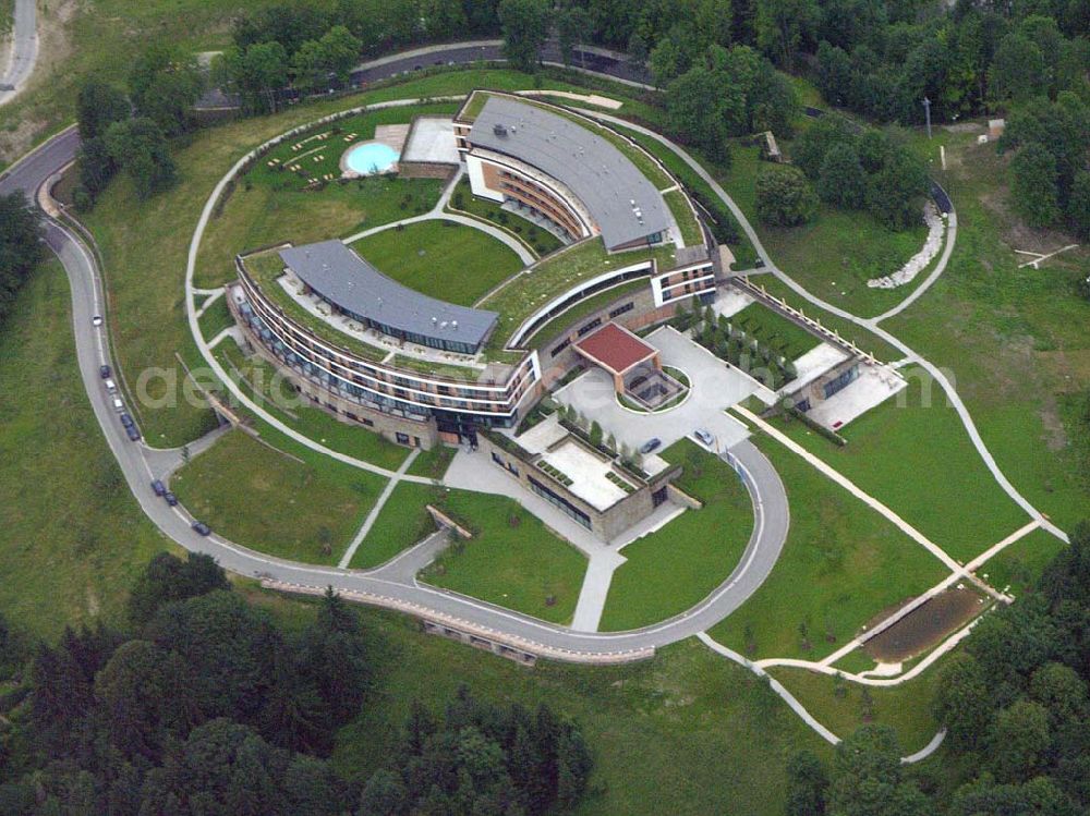 Aerial image Berchtesgaden - Blick auf das neuerbaute InterContinental Hotel auf dem Obersalzberg 4km von Berchtesgaden entfernt.