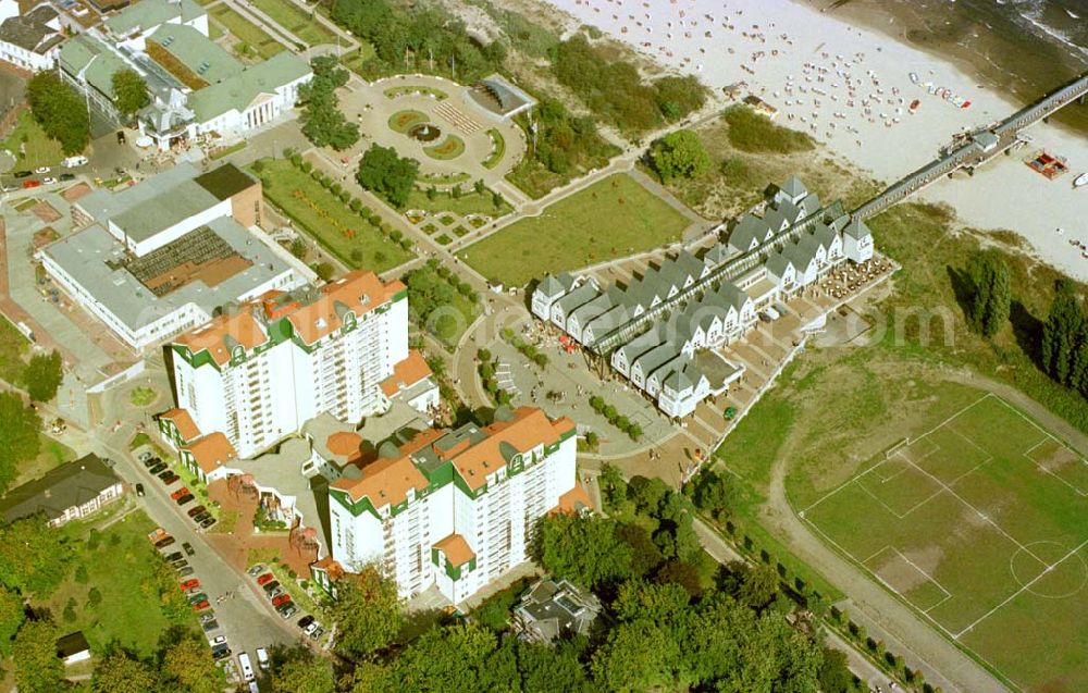 Aerial image Heringsdorf/ Usedom - Neuerrichtete Rehaklinik am Heringsdorfer Strand