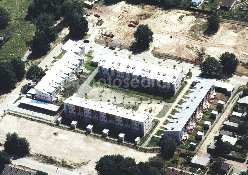 Aerial image Hennigsdorf - neuerrichtete WohnanlageWaldrandsiedlung in Hennigsdorf.