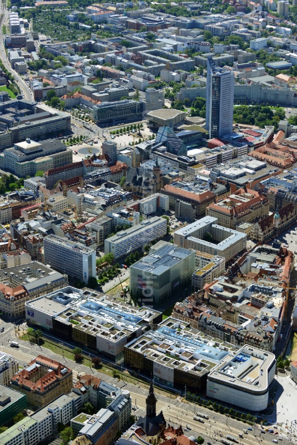 Leipzig from the bird's eye view: View of the shopping center Hoefe am Bruehl in Leipzig in Saxony