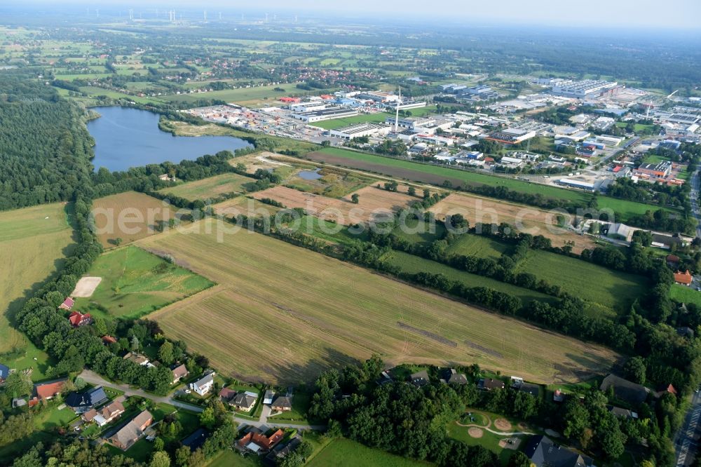 Aerial image Aurich - New Sand Pit grounds of the Gerd Wendeling GmbH in Aurich in Lower Saxony