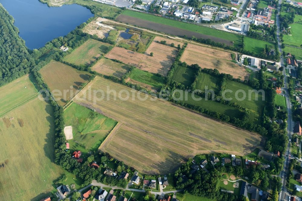 Aurich from the bird's eye view: New Sand Pit grounds of the Gerd Wendeling GmbH in Aurich in Lower Saxony