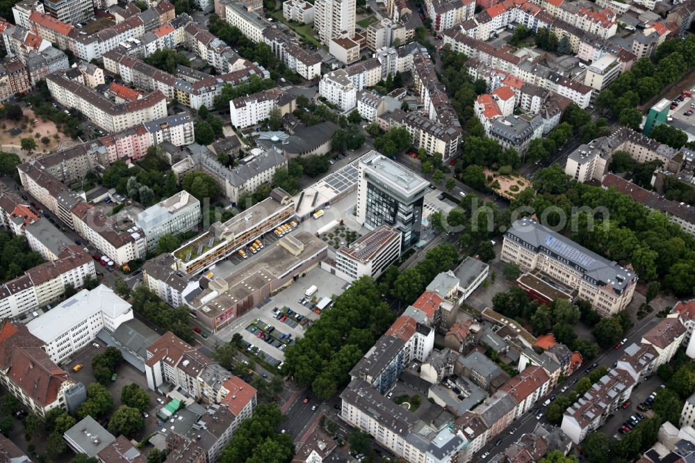 Aerial photograph Mainz - New administrative building of the MVG Mainz public transport company in Mainz in Rhineland-Palatinate