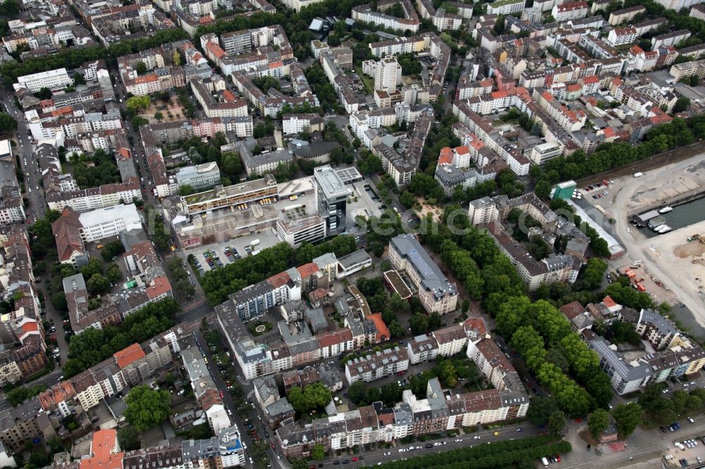 Mainz from the bird's eye view: New administrative building of the MVG Mainz public transport company in Mainz in Rhineland-Palatinate