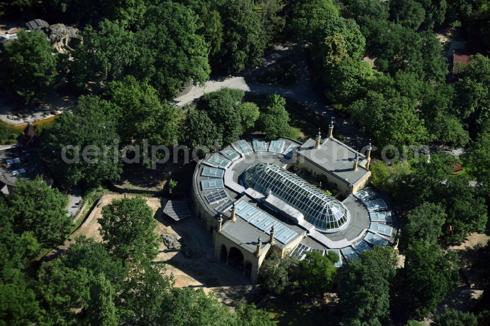 Aerial photograph Berlin - New Birdhouse World of Birds on the zoo grounds of the Zoologischer Garten (Zoological Gardens) in Berlin in Germany