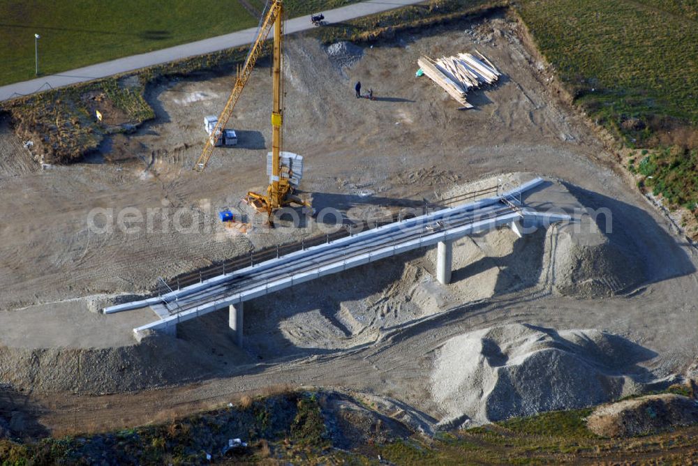 Aerial photograph Neuried - Blick auf eine Fußgängerbrücke in Neuried.