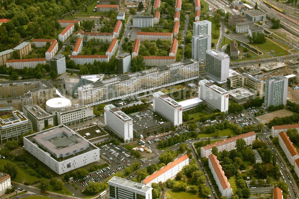 Aerial image Dresden - Blick auf die Neustadt von Dresden.