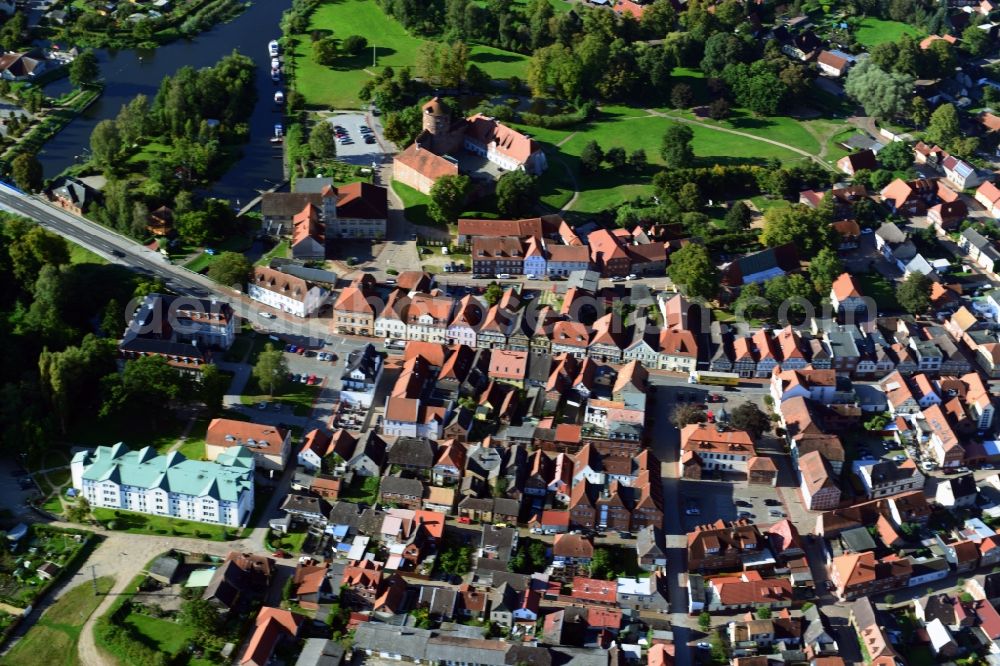 Aerial image Neustadt-Glewe - Cityscape of Neustadt-Glewe in Mecklenburg-Western Pomerania