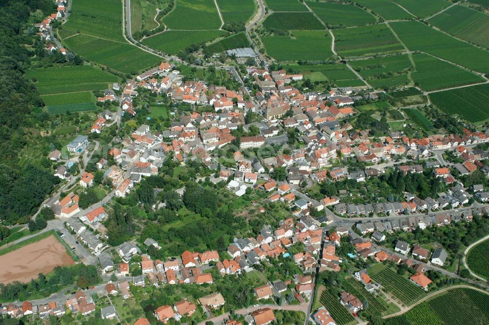 Aerial photograph Gimmeldingen - Neustadt an der Weinstraße OT Gimmeldingen in the state of Rhineland-Palatinate