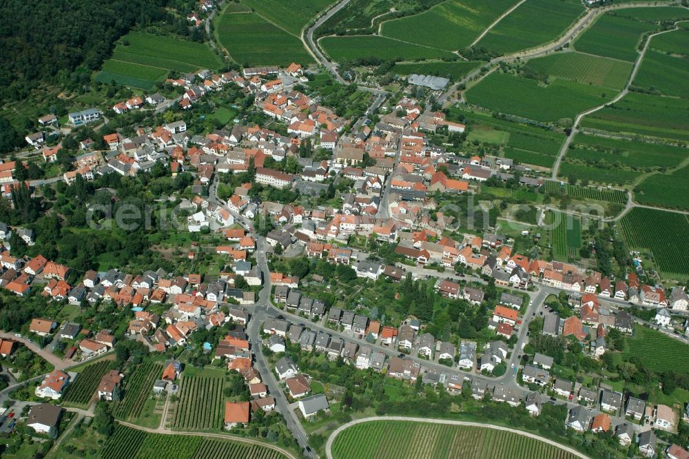 Gimmeldingen from the bird's eye view: Neustadt an der Weinstraße OT Gimmeldingen in the state of Rhineland-Palatinate